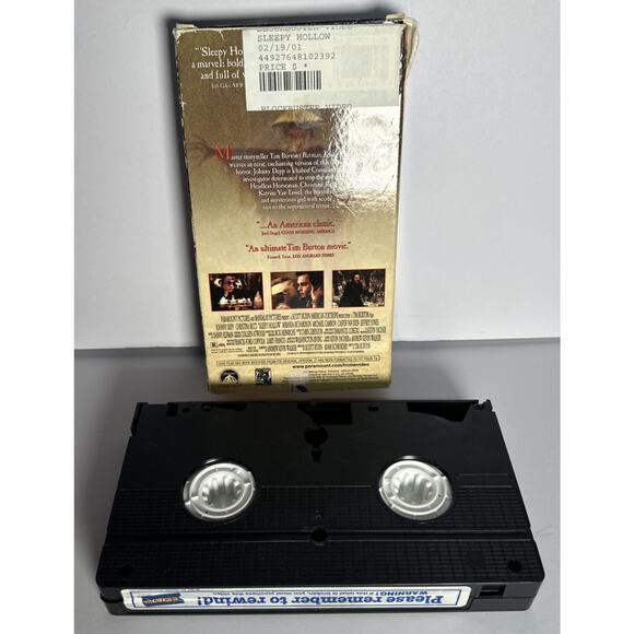 1999 Sleepy Hollow VHS From Blockbuster RARE - Picture 4 of 7
